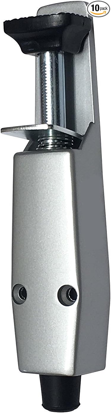 Pacific Doorware Heavy Duty Spring Loaded Step Down Push On Door Holder/Stopper (10, Aluminum)