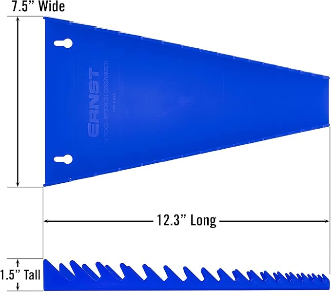 ERNST 5050 Standard Wrench Organizer Tray, 16 Tool, Blue
