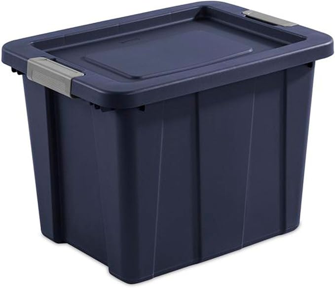 Sterilite 24-Pack Storage Bins with Lids, Heavy Duty Totes, Tuff1, 18 Gallon, Dark Indigo