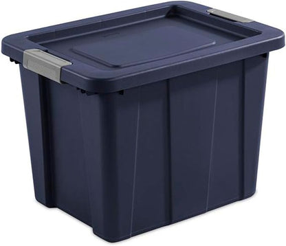 Sterilite 24-Pack Storage Bins with Lids, Heavy Duty Totes, Tuff1, 18 Gallon, Dark Indigo