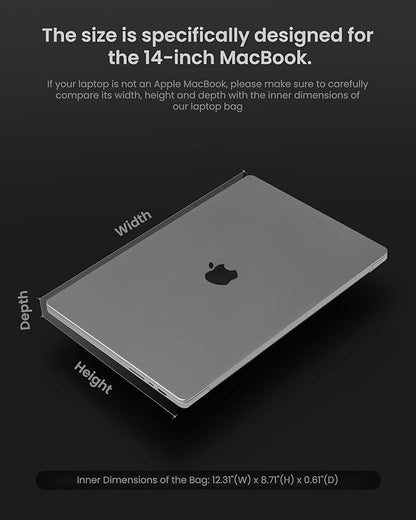 tomtoc Laptop Sleeve for 14-inch New MacBook Pro M5(2025)/M4/M3/M2/M1 Pro/Max A3434 A3112 A3401 A3185 A2992 A2918 A2779, Water-Resistant Slim MacBook Case Bag Cover with Minimalist Design, Voyage-A10