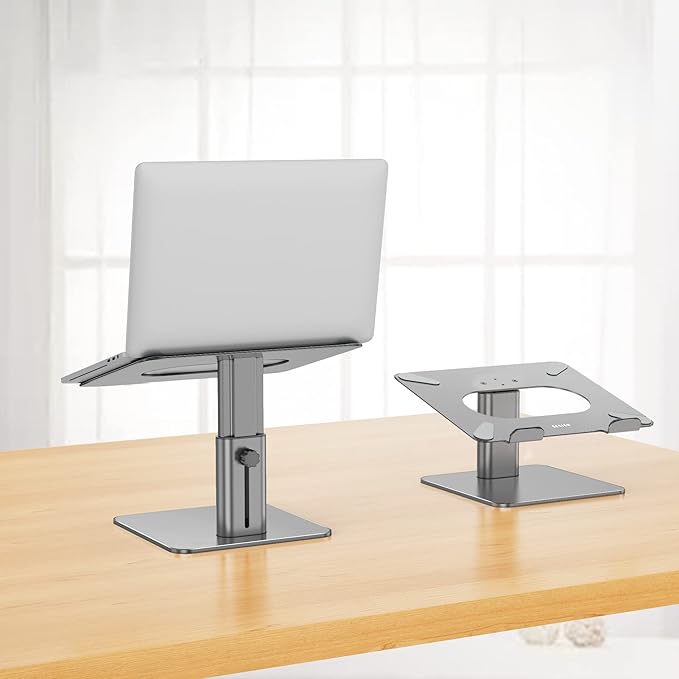 BESIGN LSX6N Laptop Stand, Ergonomic Adjustable Notebook Stand, Riser Holder Computer Stand Compatible with Air, Pro, Dell, HP, Lenovo More 10-15.6" Laptops, Gray