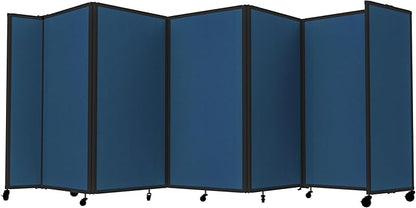 Versare Room Divider 360 Portable Wall Partition | Folding Panels | Large Freestanding Divider | Locking Wheels | Temporary Room Separator