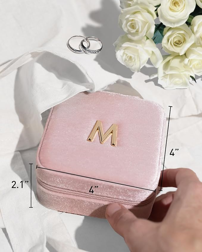 Vlando Travel Gifts for Women Girls, Birthday Gifts for Women, Mothers Gifts, Graduation Gifts for Her, Teacher Appreciation Gifts for Girls - Letter V, Pink