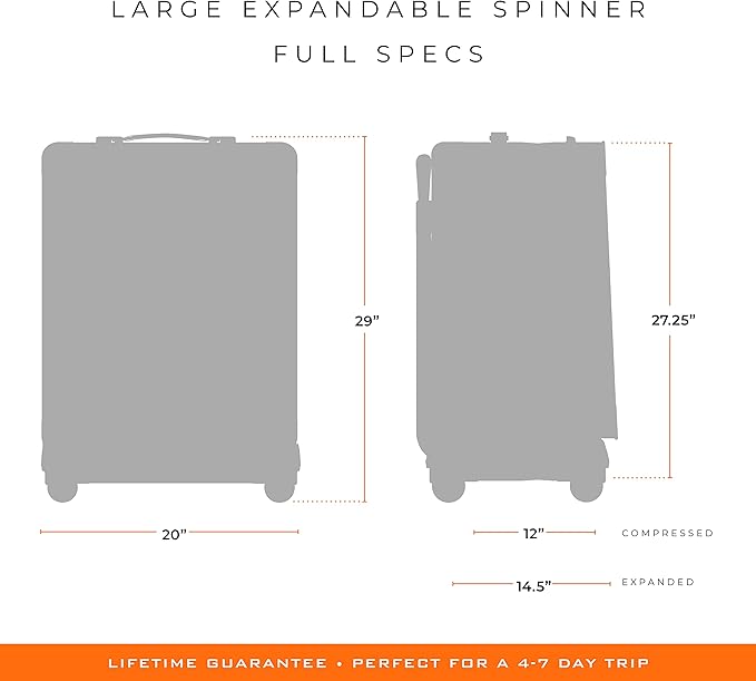 Briggs & Riley 29" Large Expandable Spinner - Checked Luggage for Travel, Suitcases with Wheels, Softside Rolling Bag for Men & Women, Self-Repairing Zipper - Baseline Collection, Olive