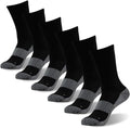 FOOTPLUS Hiking Copper Compression Socks,Unisex Cushioned Sole Arch Support Athletic Crew Running Socks