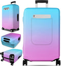 Slohif Luggage Cover for Suitcase Tsa Approved Protector - Luggage Sleeve Large Suit Case Cover Travel Stretch Baggage Case Protective Washable Fit 28-30 Inch Blue Rose Gradient L
