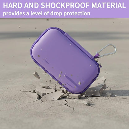 USB Flash Drive Case, SD Card Holder Compatible with Thumb Drive, Memory Cards, SDXC SDHC Storage Bag, Electronic Accessories Organizer for SanDisk for Samsung for Inland (Purple)