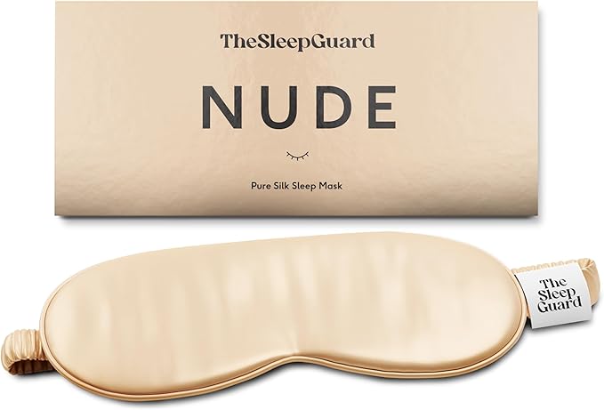 Pure Silk Sleep Mask [100% 6A Mulberry Silk, 22 Momme] Light Blocking Travel Essentials. Eye Masks for Sleeping. Black Oeko-Tex Blindfold. Eye Covers for Men & Women