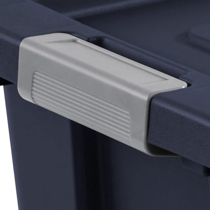 Sterilite 24-Pack Storage Bins with Lids, Heavy Duty Totes, Tuff1, 18 Gallon, Dark Indigo