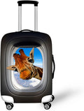 Giraffe Funny Travel Luggage Cover Anti-scratch Dust-Proof Baggage Suitcase Protector Fits 18-21 Inch Luggage