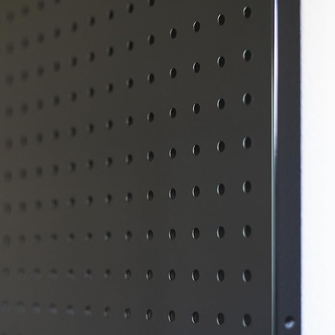 Metal Pegboard 16-Inch Tall x 20-Inch Wide Heavy Duty Wall Organizer for Home Garage Tool Storage 4pcs Black