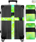 Luggage Straps for Suitcases TSA Approved-2 Pack Bright Personalized Luggage Belt Strap for Suitcase/Carry On Bag Luggage Accessories for Travel (Watercolor-Green)