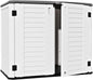 ZZM 4x2.5 FT Outdoor Storage Shed, Resin Waterproof Storage Cabinet for Garden Tools with Lockable Lid,Latch (White)