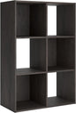 Signature Design by Ashley Piperton 6 Cube Storage Organizer or Bookcase, Charcoal