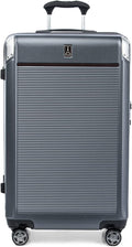 Travelpro Platinum Elite Hardside Expandable Checked Luggage, 8 Wheel Spinner, TSA Lock, Hard Shell Polycarbonate Suitcase, Vintage Grey, Checked Large 28-Inch