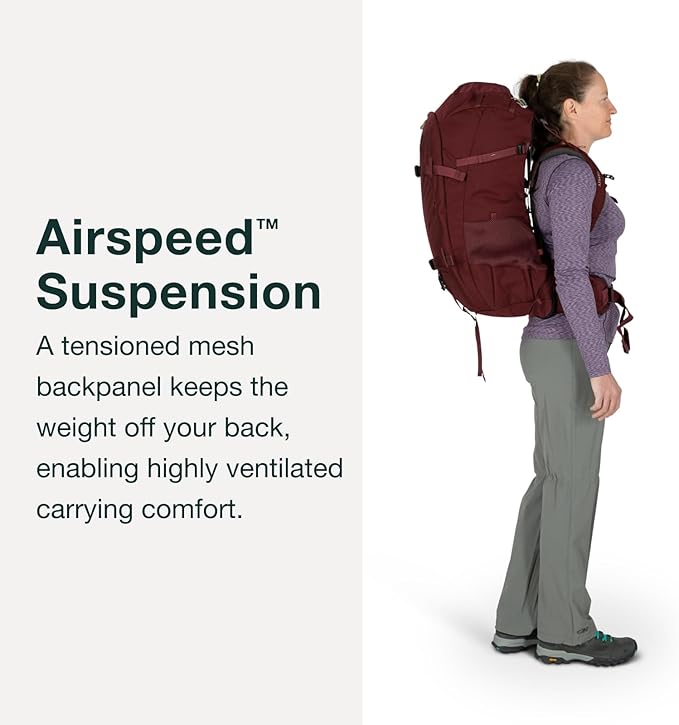Osprey Fairview Trek 50L Women's Travel Backpack, Night Jungle Blue