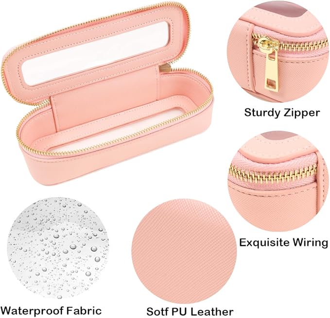 Travel Clear Makeup Bag Set, TSA Approved Cosmetic Bag Case with Zipper Portable Makeup Pouch Toiletry Bag Women Traveling Cosmetic Organizer Storage Bag Car Organizer Car Essentials for Women