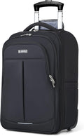 Rolling Backpack for Adults,18 Inch Waterproof Carry-on Back pack with Wheels, Wheeled Carry-on Luggage, Travel Bag for Men Women， Trolley Laptop Backpacks, Black Large
