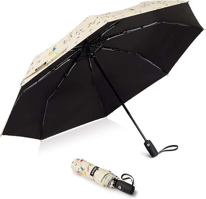 G4Free UPF 50+ UV Protection Large Travel Umbrella 42/46 Inch Auto Open Close Windproof Sun Blocking Umbrella