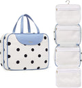 Hanging Travel Toiletry Bag,Large Capacity Cosmetic Travel Toiletry Organizer for Women with 4 Compartments & 1 Sturdy Hook,Perfect for Travel/Daily Use/Christmas
