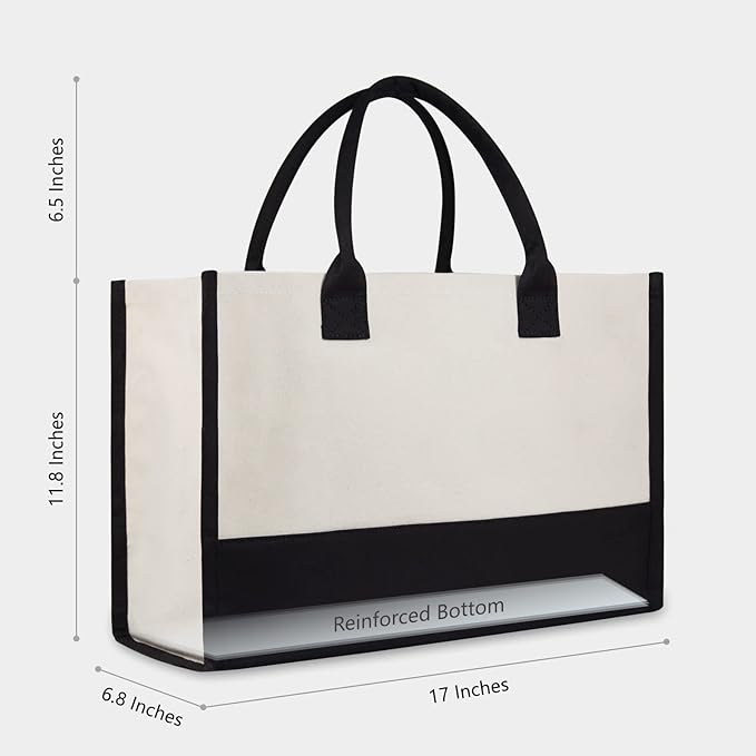 TOPDesign Embroidery Canvas Tote Bag for Women, 21st Birthday Gifts for Her, Friend, Daughter, Girl, Teens, Niece, Granddaughter, Turning 21 Years Old Present, Personalized Bag for Beach, Holiday