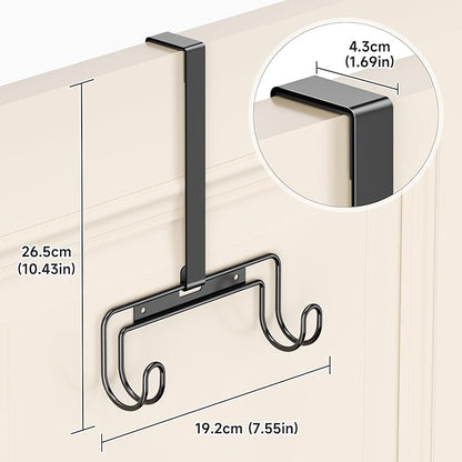 Ironing Board Holder Wall Mount, Over The Door Ironing Board Holder, Over The Door Or Wall Mount Ironing Board Hanger for Y & T Leg Iron Boards (Black)