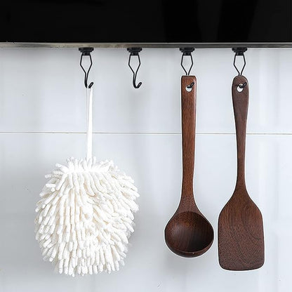 MIKEDE Black Magnetic Hooks Heavy Duty, 80 lb+ Strong Swivel Swing Neodymium Magnetic Hooks for Hanging, Strong Magnet Hanger for Cruise Cabins, Locker, Toolbox, Home, Kitchen - Pack of 10