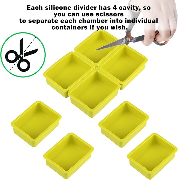 Freeze Dryer Tray Dividers Silicone - Rectangle Freeze Dryer Accessories for Dairy, Eggs, Ice Cream, Paste Food
