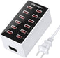 Cell Phone Wall Charger USB Charging Station for Multi 12 Ports Power Strip Charging Hub Smart Plug Charge Block Desk Device Dock for iPhone 15/14/13/iPad iPod Galaxy Watches Android Phones
