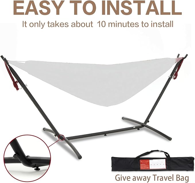 PNAEUT Hammocks Stand Only (Black Stand)