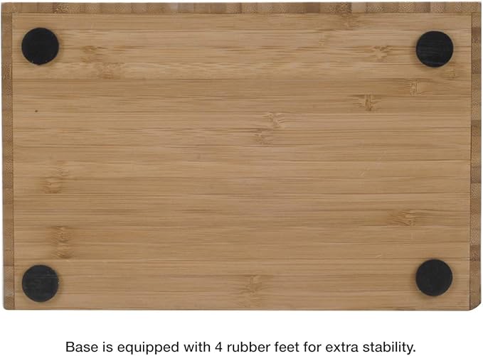 MobileVision Bamboo Charging Station & Multi Device Organizer Slim Version for Smartphones, Tablets, and Laptops