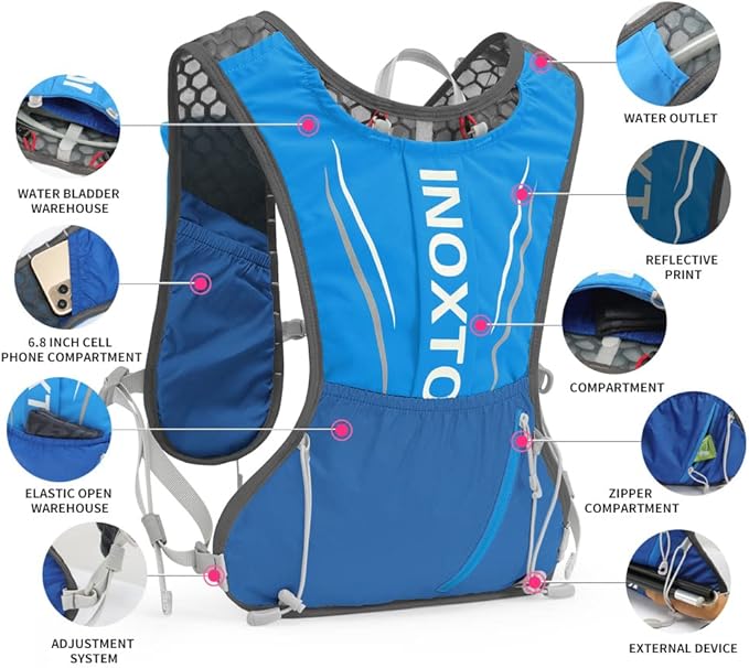 Running Hydration Vest for Men Women Water Backpack for Running 3L Running Hydration Pack for Trail Running Marathon Race Hiking