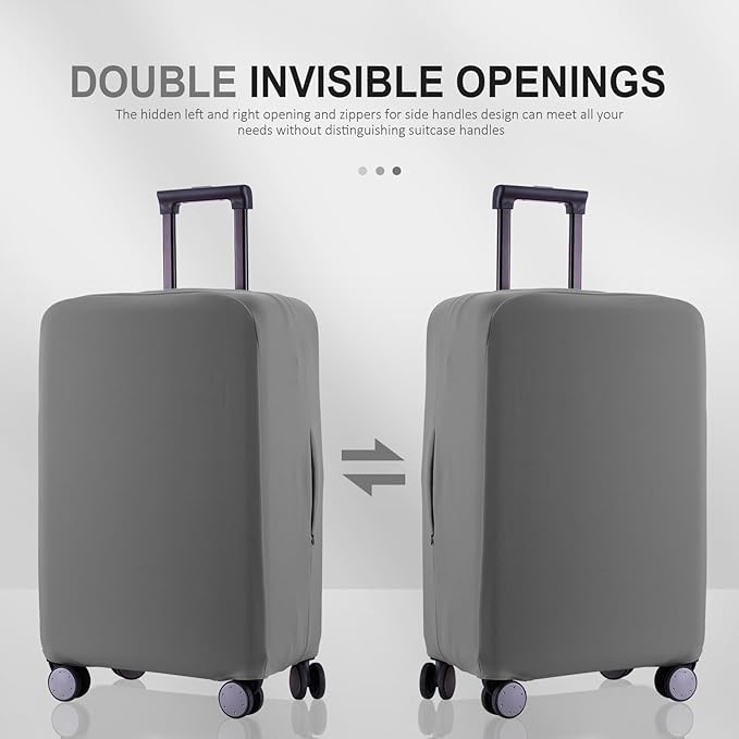 Travel Luggage Cover Suitcase Protector Scratch-Resistant Fit 19-31 Inch Suitcase, Not Included Suitcase (Slate Gray, XL(28-29 inch))