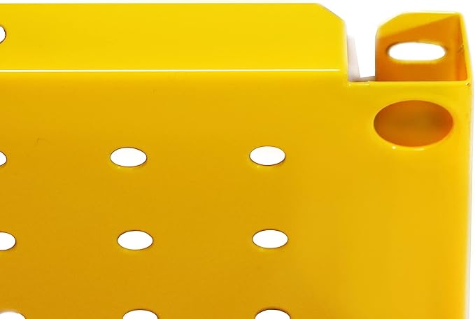 Metal Pegboard 12-Inch Tall x 16-Inch Wide Heavy Duty Wall Organizer for Home Garage Tool Storage 4pcs Yellow