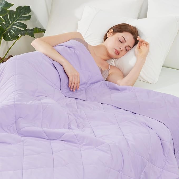 Cozy Bliss Cooling Blanket for Hot Sleepers, Q-Max 0.4 Cooling Comfort Queen Size, Cold Blankets for Night Sweats Sleeping, Ultra-Cool Lightweight Breathable Summer Blanket for Bed