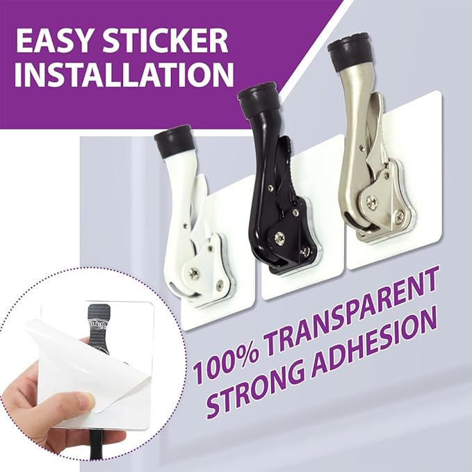 Door Stopper with Adhesive Bracket Stickers, No Drilling or Tools Needed, Available for All Doors, Door Holder, Heavy Door Stop, KickDown Door Stoppers, Bottom of Door by HASHI (Satin Nickel/Bracket)