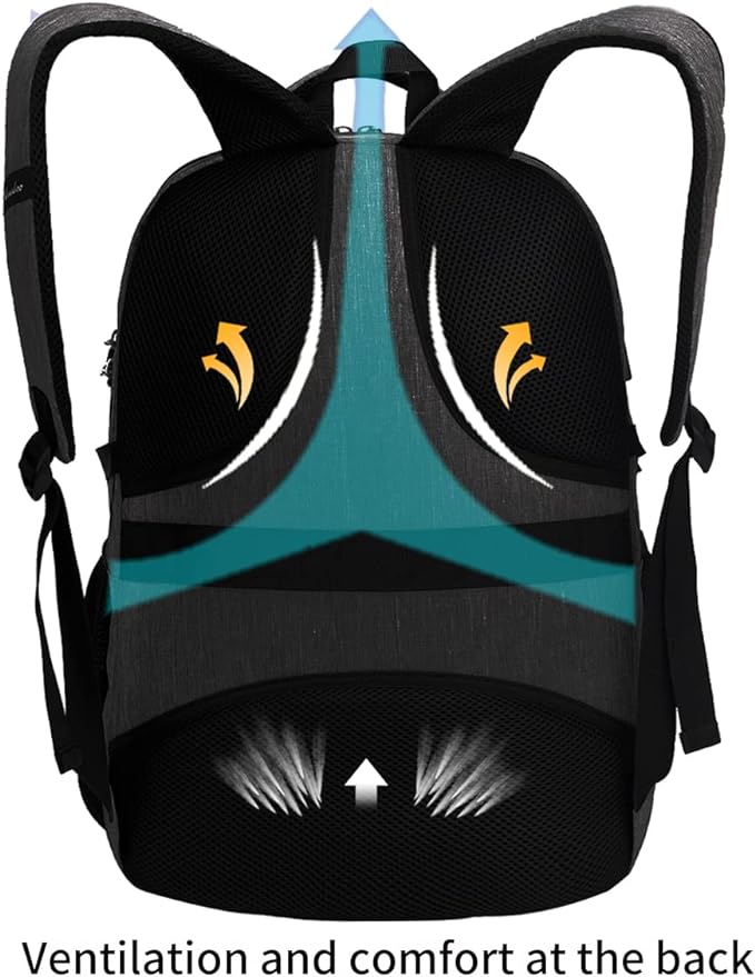 SHRRADOO Anti Theft Laptop Backpack Travel Backpacks with usb Charging Port for Women Men High School College Backpack Computer Bag Fits 17 Inch Laptop,Sky Blue