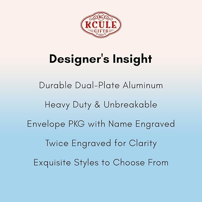 Personalized Luggage Tags for Suitcases -Aluminum Custom Luggage Tags for Backpacks & Bags, Sturdy, Waterproof & Heavy Duty (Red/Card-Sized)