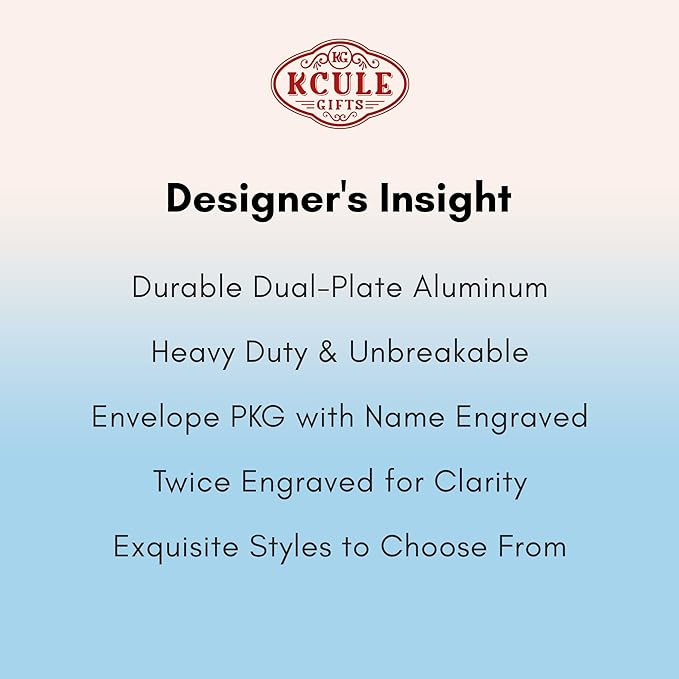 Personalized Luggage Tags for Suitcases - Aluminum Custom Luggage Tags for Backpacks & Bags, Sturdy, Waterproof & Heavy Duty (Black/Card-Sized)