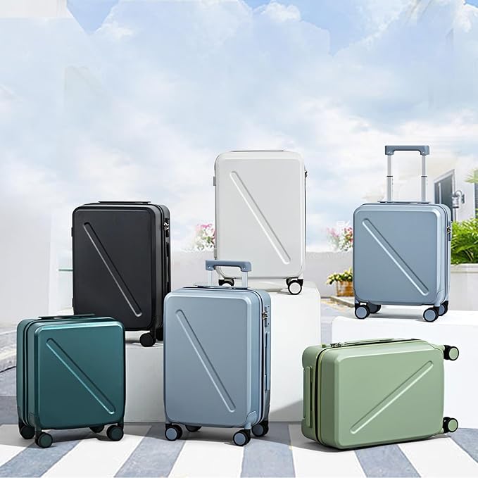 MILADA 2 Piece Luggage Sets With Spinner Wheels, Travel Luggage TSA Approved Hard Shell Luggage Sets, 20 Inch Carry On Suitcase 28 Inch Large Luggage For Women Men, Black