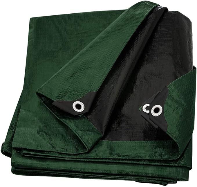 Large Waterproof Tarp - Heavy Duty 10 Mil Thick Poly Tarpaulin Ideal for Canopy Tents, Boats, RV or Pool Covers - Multipurpose Protective Tarps with Grommets for Indoor, Outdoor Use | 10' x 20' 2 Pack