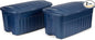 Rubbermaid Roughneck Tote 40 Gal, 2 Pack, Made in USA, Dark Indigo Metallic, Rugged Plastic Stackable Storage Bins with Lids and Handles