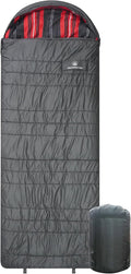 Polycotton Sleeping Bag for Adult&Kids,Cold&Warm Weather Large with Compression Sack and Water Resistant for Family Camping,Travel and Car Camping