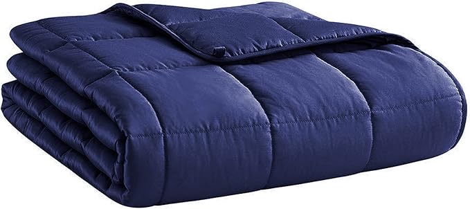 L'AGRATY Weighted Blanket - 60"x80" 25lbs Cooling Breathable Heavy Blanket Microfiber Material with Glass Beads for Adult All-Season Summer Fall Winter Soft Thick Comfort