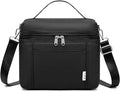 NOL Natural Organic Lifestyle Reusable Lunch Bags for Adults Lightweight Waterproof Lunch Box with Removable Adjustable Strap Insulated Leakproof Cooler Lunch Bag for Work Black Medium Size