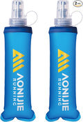 TRIWONDER Soft Flask Collapsible Water Bottles Running Bottle BPA-Free Foldable Handheld Runner Water Flask for Hydration Pack Marathon Hiking Cycling Climbing Travel (01# 250ml - Pack of 2)