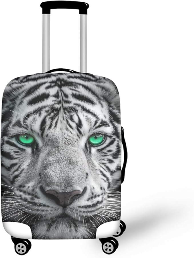 Tiger Animal 3D Printed Travel Luggage Suitcase Cover 18-21 Inch Cover Spandex Suit Case Protector for Carry On Luggage