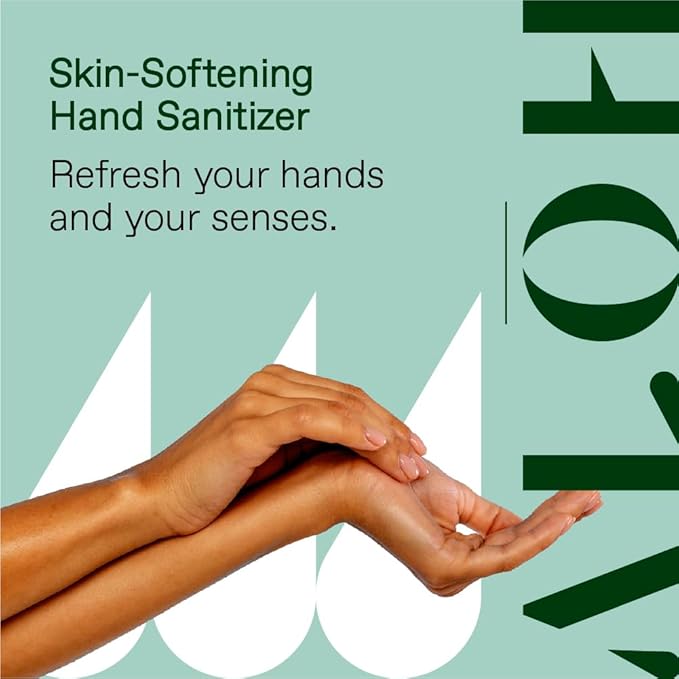 ALŌH Sanitizing Hand Mist 3-pack | Peppermint Eucalyptus + Aloe | 70% Alcohol Hydrating Hand Sanitizer Spray with Essential Oil, for Kids & Adults | 2oz Travel Size Bottle (Set of 3)