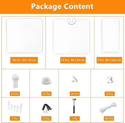 AWTATOS Cube Storage Organizer Closet Storage 12 Cube Shelves, Large and Small Cubes, DIY Portable Closet Clothes Storage Shelfs for Home, Bedroom, White